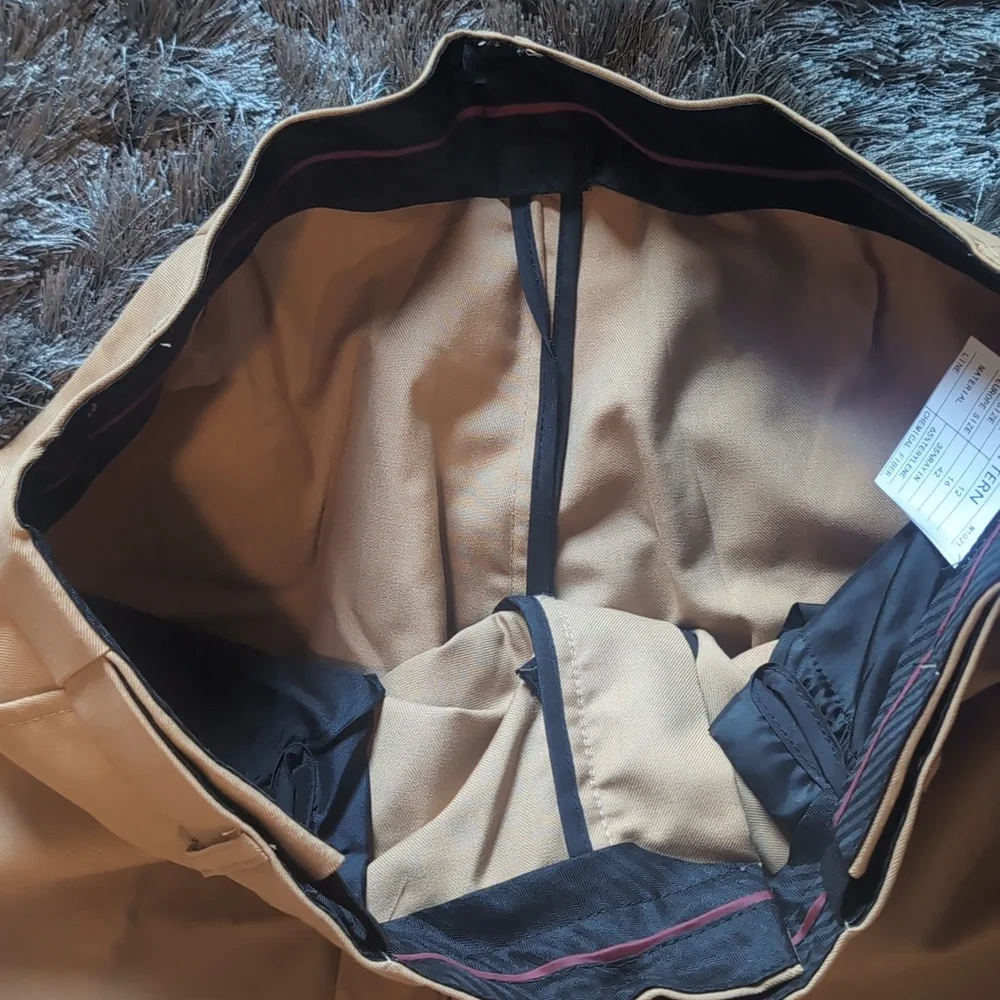 Women's Tailored 3 Piece Dress Suit In Tan - Picture 12 of 14